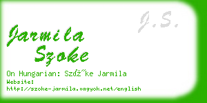 jarmila szoke business card